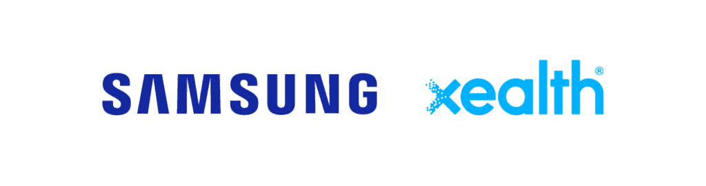 Samsung and Xealth logos