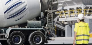 Interbeton worker and truck