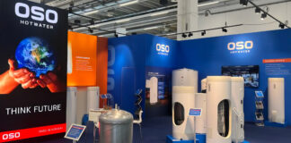 OSO heat pumps at showroom
