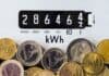 Electricity, KwH counter and euro coins, source: Alex Yeung / Shutterstock.com