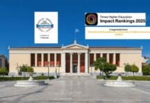 University of Athens with rankings logos