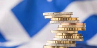 Coins and greek flag