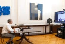 Mitsotakis at Ukraine teleconference