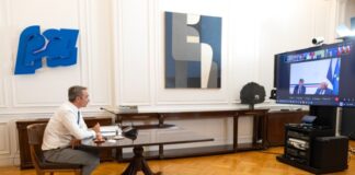 Mitsotakis at Ukraine teleconference