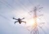 drone surveying pylons, source: Shutterstock