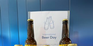 Bottles of Voreia craft beer, Aegean event
