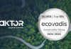 Ο Όμιλος AKTOR απέσπασε τη διάκριση “Silver Medal Award” από την EcoVadis