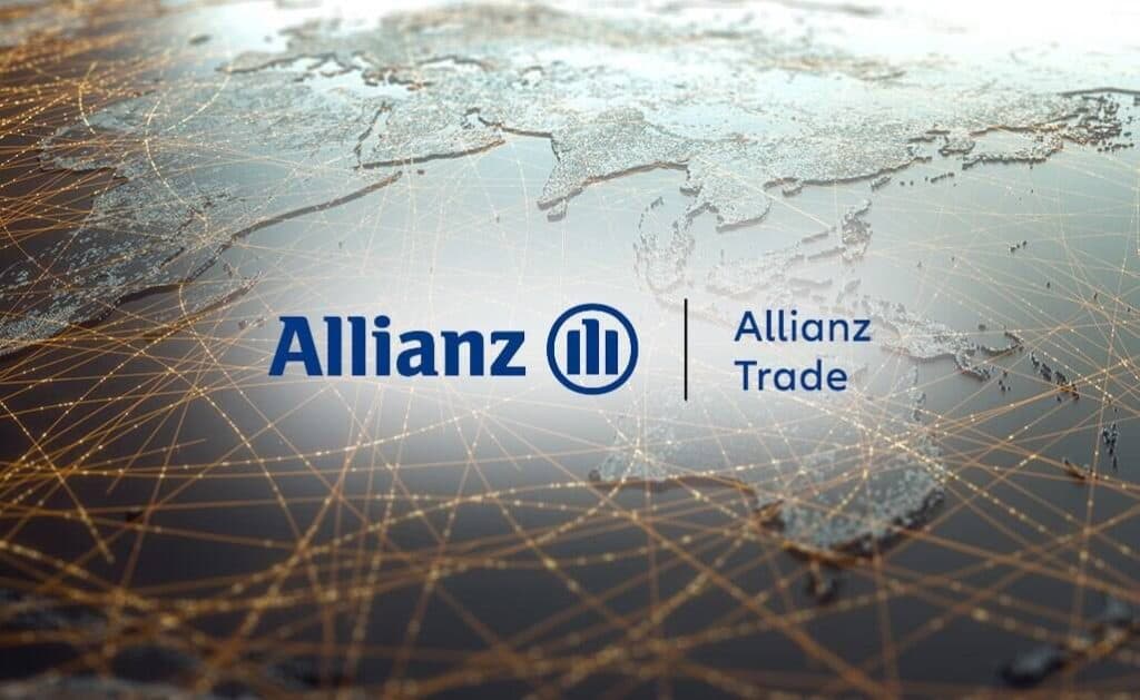 Allianz Trade, logo on map
